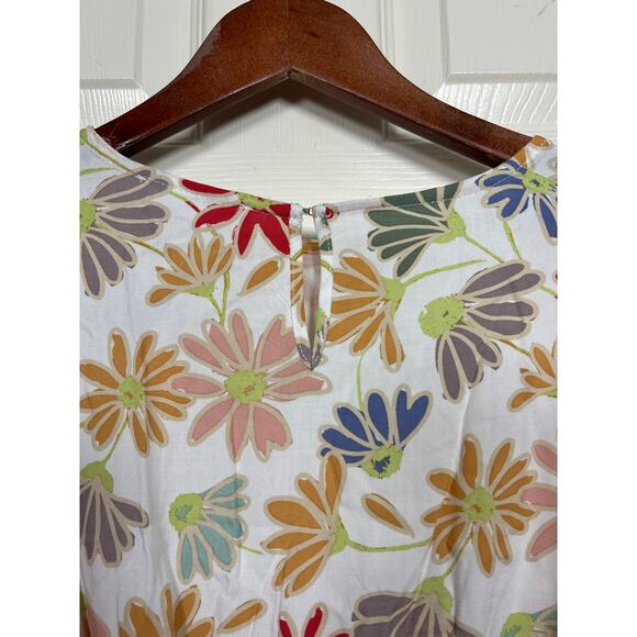 Talulah Anthropologie Flower Swing Dress Braided Tie Mini Dress Women's Large - Picture 9 of 11
